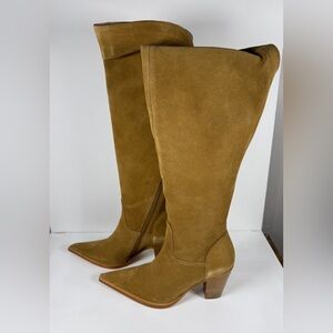 Free People Over The Moon Tall Boots 8.5 Color Sand Brand New Without Box